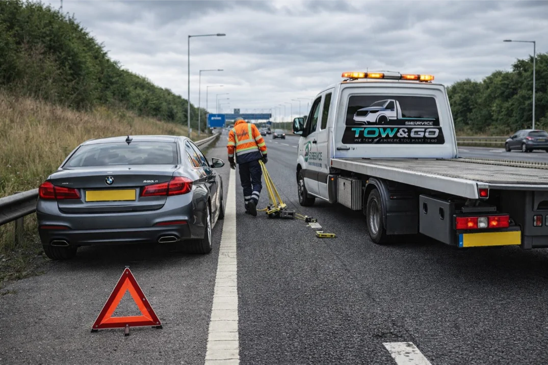 bmw motorway breakdown tow truck recovery