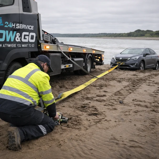 tow and go sand recovery winch uk