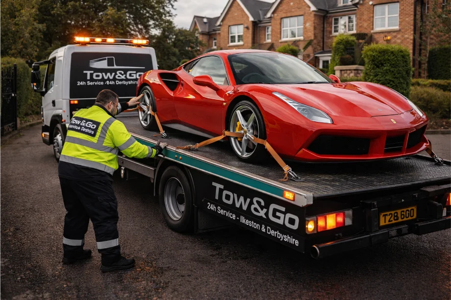Ferrari recovery in hucknall