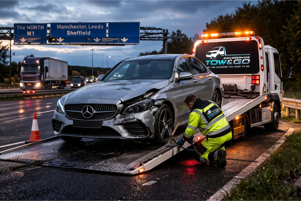 Mercedes Benz C Class accident recovery