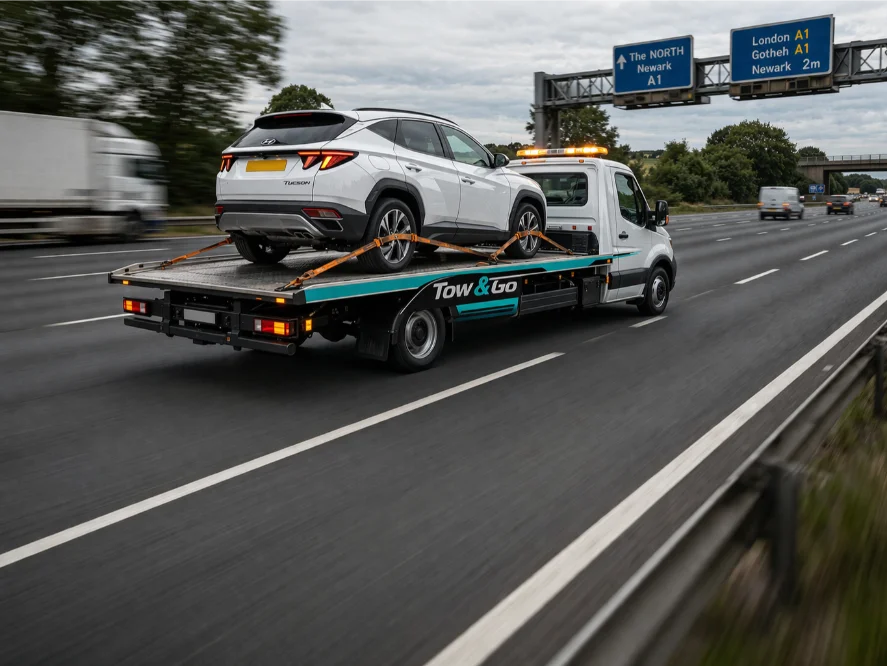 A1 motorway Recovery Newark flatbed Hyundai tucson