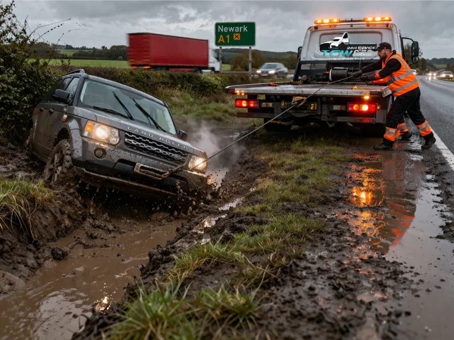 A1 Road Recovery Newark Winch Recovery Land Rover