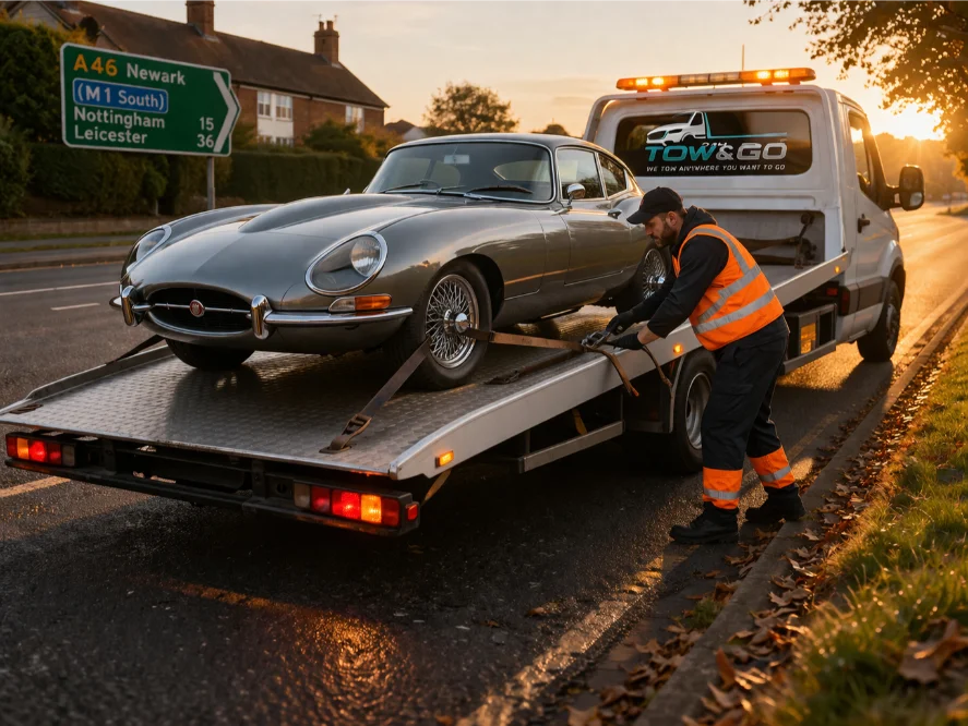 A46 Classic Car recovery Jaguar E-type