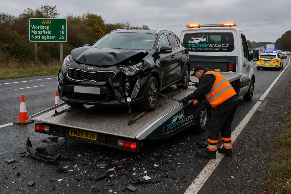 Accident Recovery A60 Kia Sportage Collision Worksop