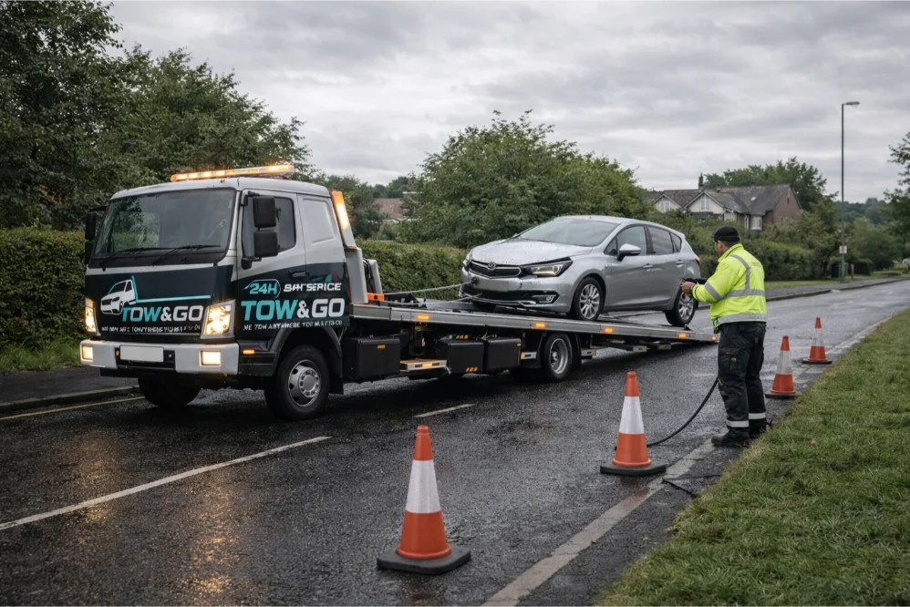 accident recovery in beeston roadside area