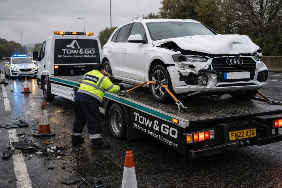 Audi Q3 Accident recovery Tow truck