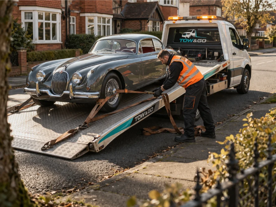 Class Car Recovery Jaguar E-type Long Eaton