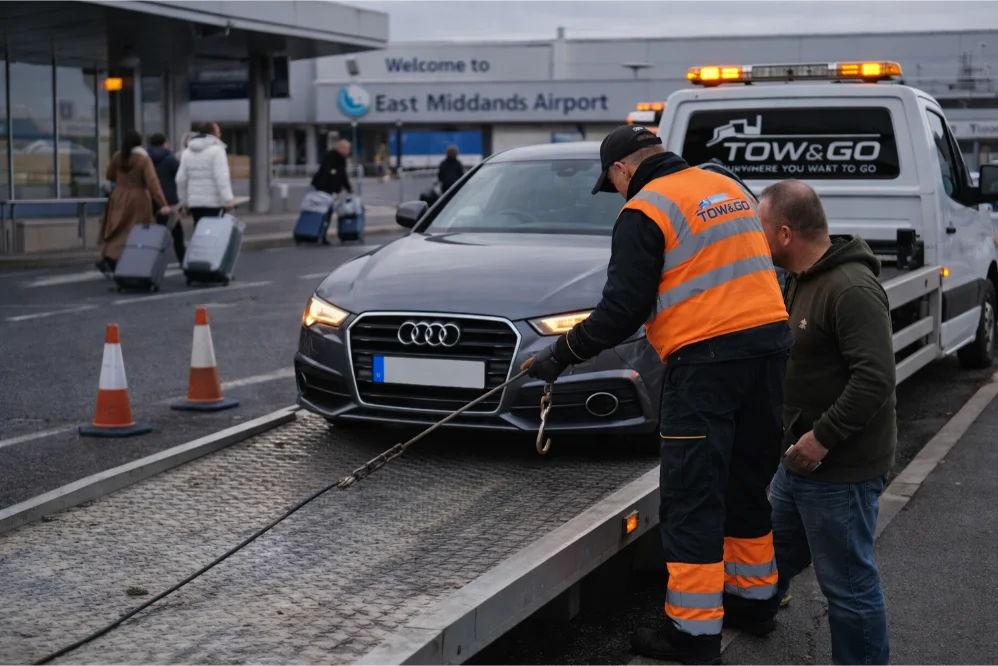 East Midlands Airport breakdown Audi recovery