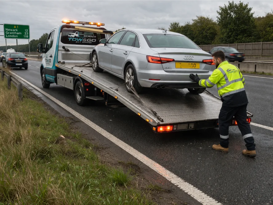 A1 Car Recovery Audi A4 Flatbed towing