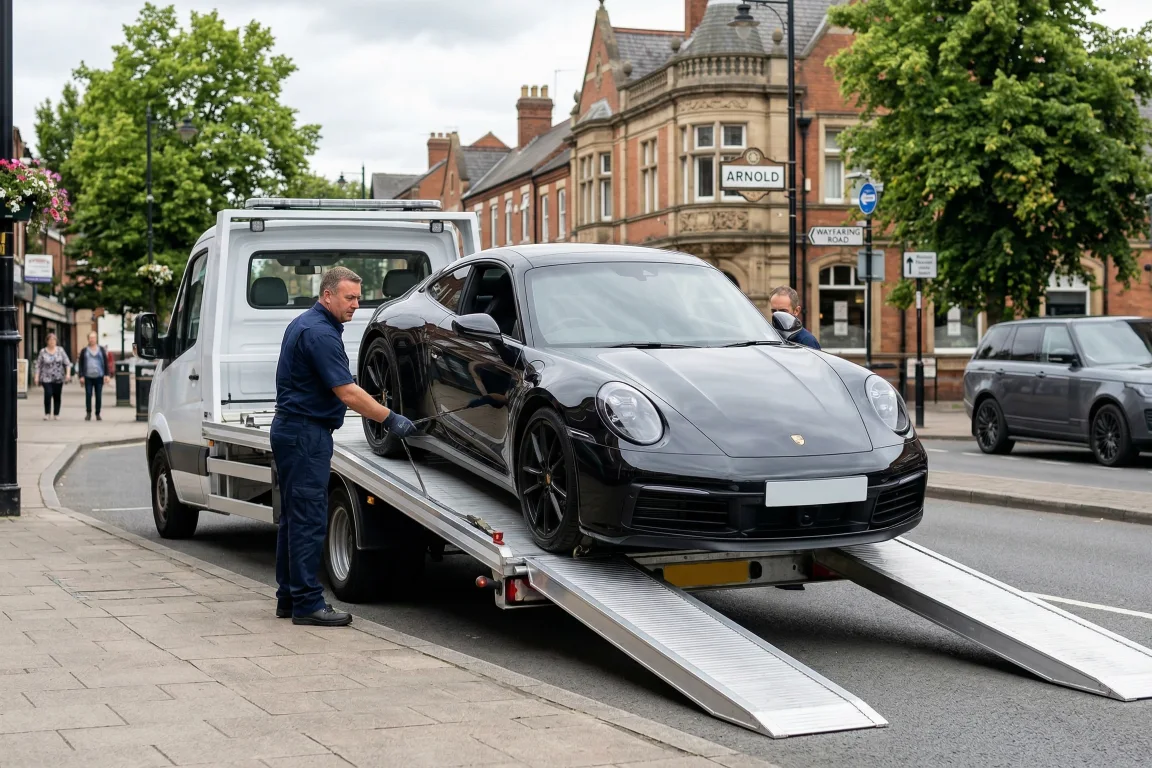 Porche 911 Luxury car recovery Arnold