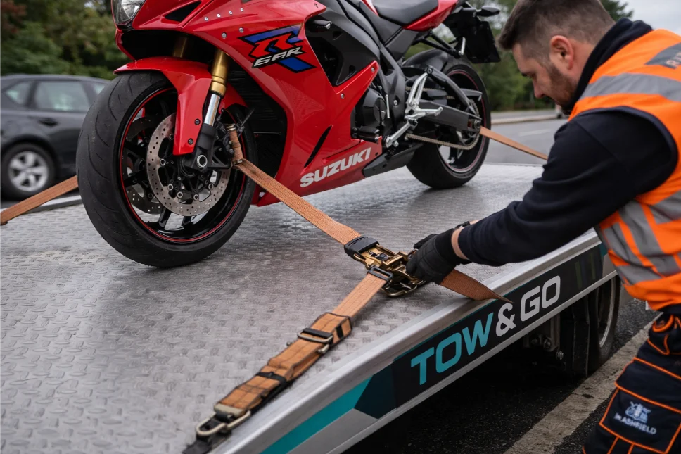 Suzuki GSXR Motorbike towing sutton-in-ashfield