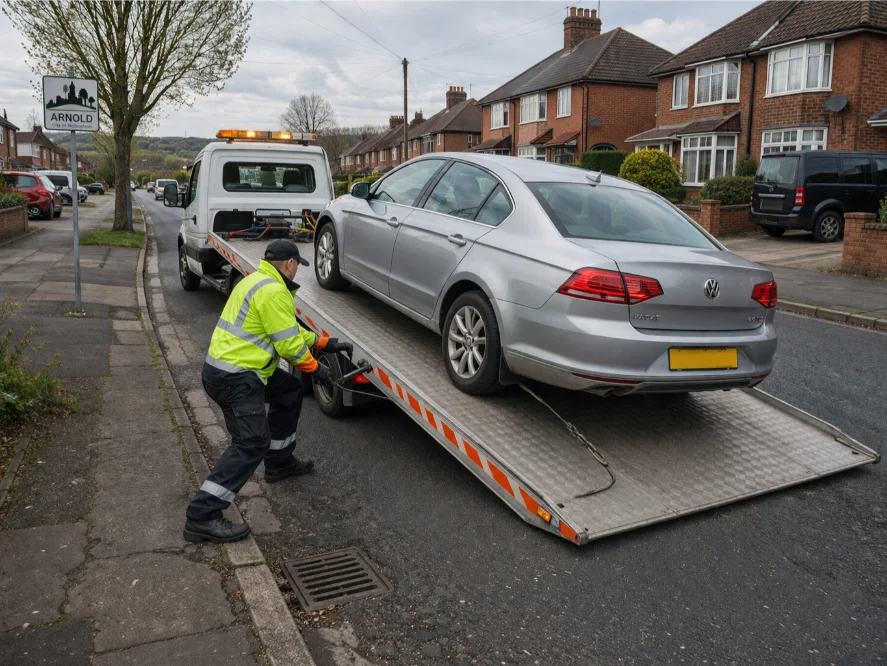 Volkswagen Passat car recovery Arnold Nottingham