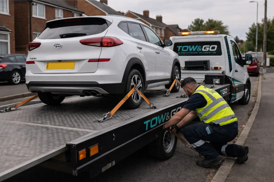 Car Recovery hyundai Tucson residential worksop