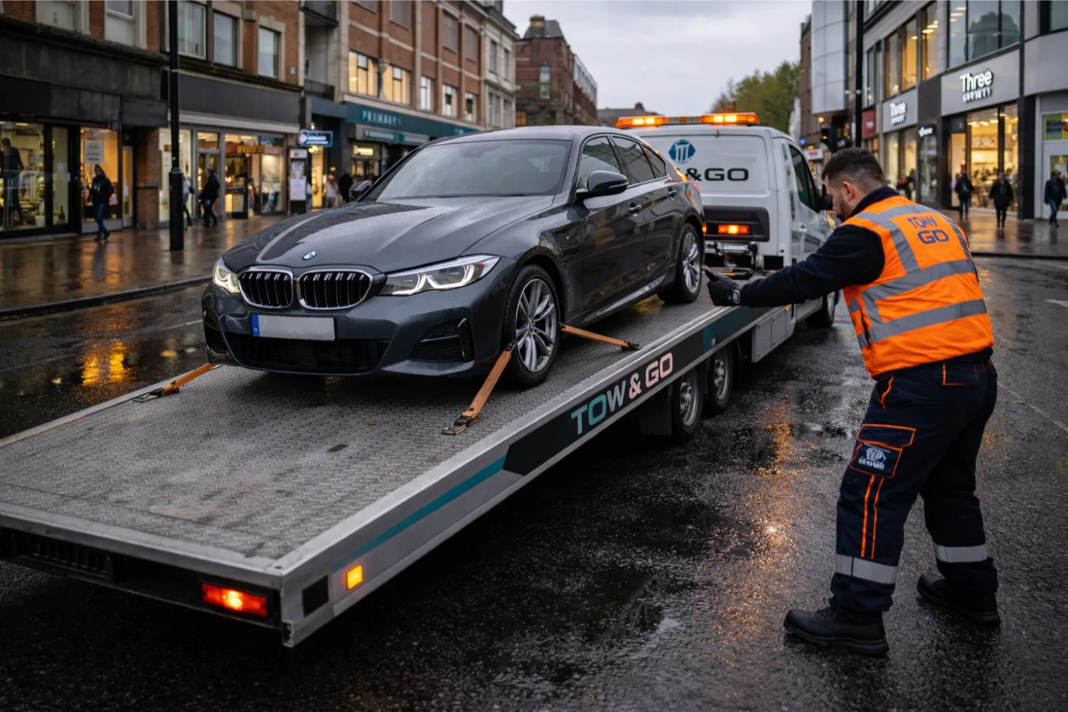 bmw 3 series flatbed recovery derby city centre