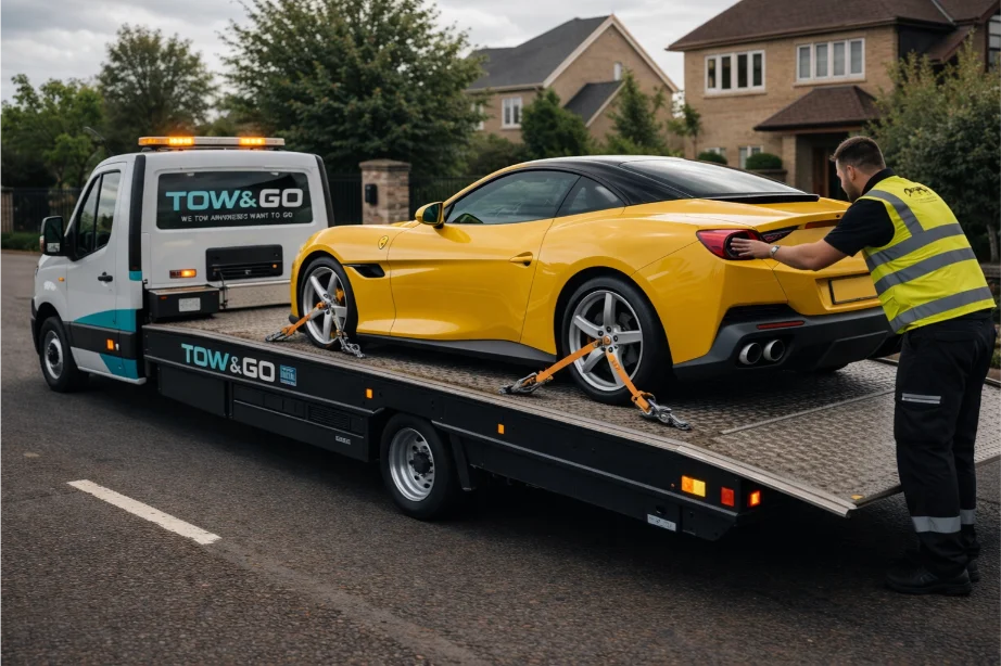 ferrari portofino luxury car recovery derby