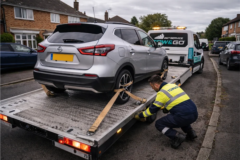 nissan qashqai car recovery residential derby
