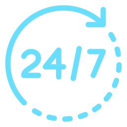 Home 24 hours support icon