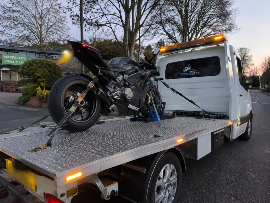 Ducati Panigale V4 Motorbike Recovery Mapperley Golf Club