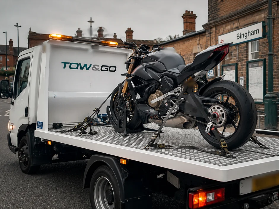 Ducati Streetfighter V4 Motorbike Recovery Bingham Railway Station