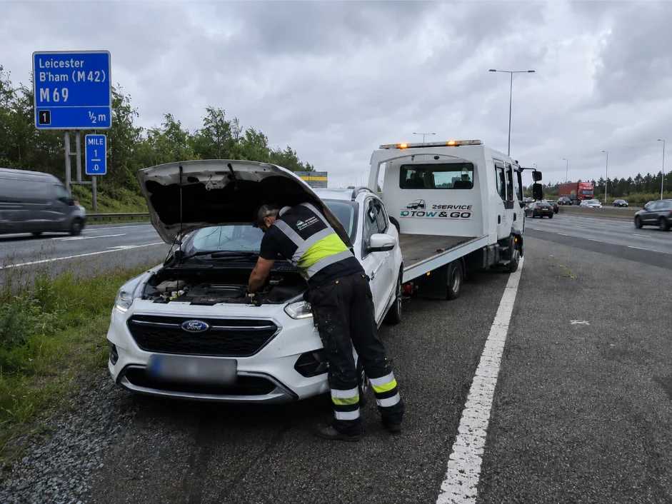 Ford Kuga Breakdown recovery M69 Motorway