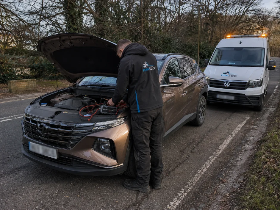 Hyundai Tucson Battery Boost Roadside Assistance Breck Hill Road