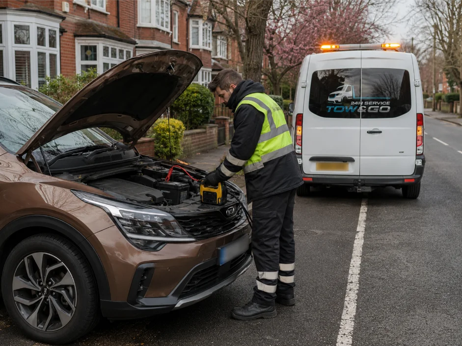 Kia Sportage Battery Boost Roadside assistance Sherwood