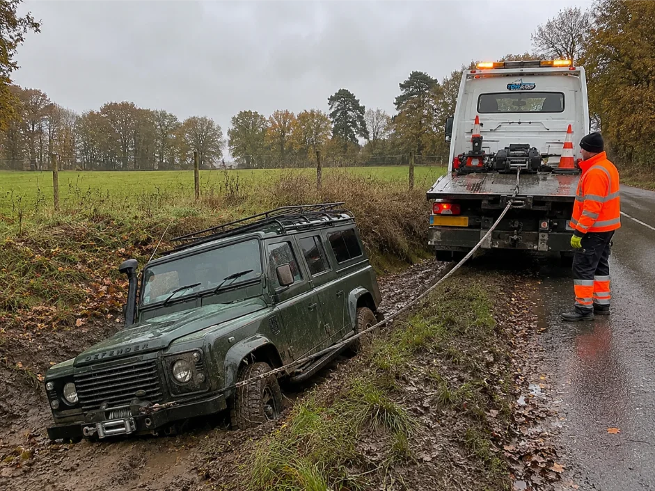 Land Rover Defender Winch Recovery Mapperley Plains