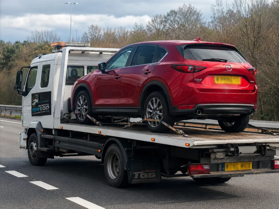 Mazda CX5 Vehicle Towing A453 East Midlands Airport