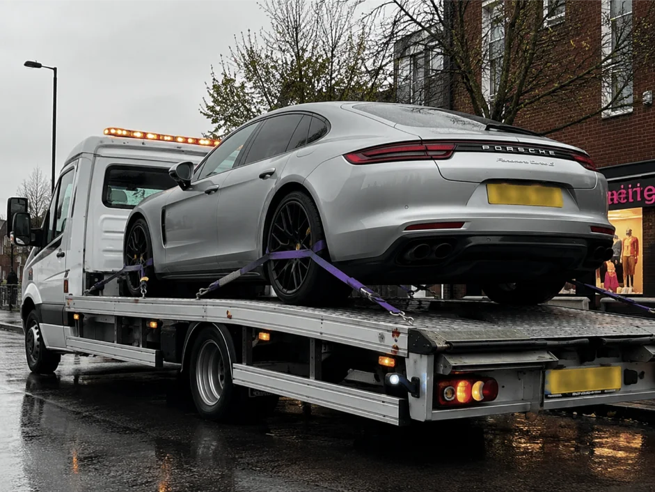 Porsche Panamera Turbo Luxury car recovery Nottingham