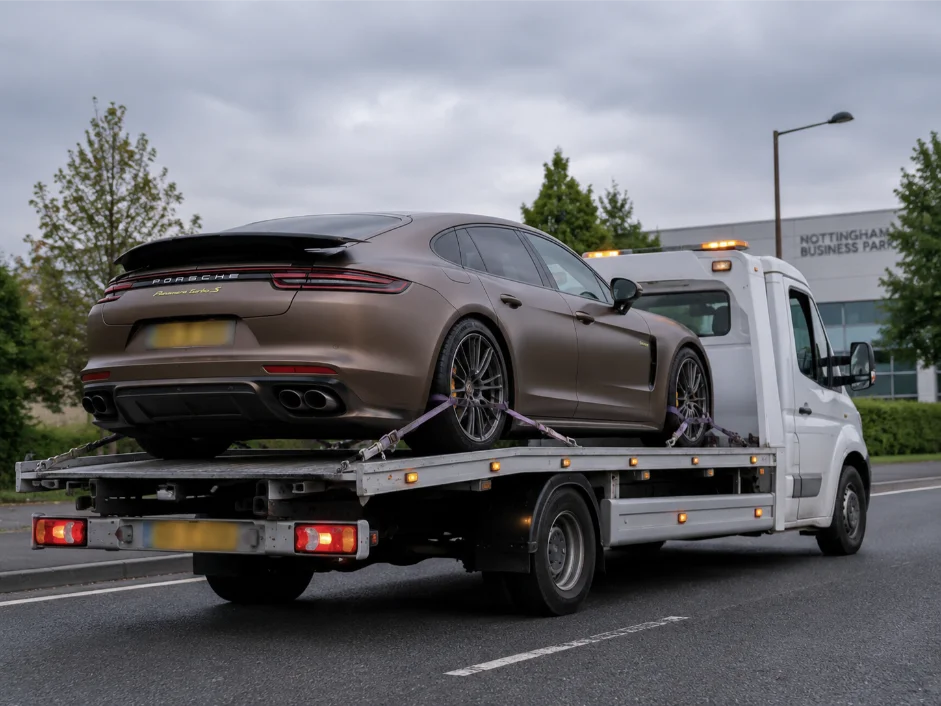 Porsche Panamera Turbo S Luxury Car Recovery A611 Nottingham Business park