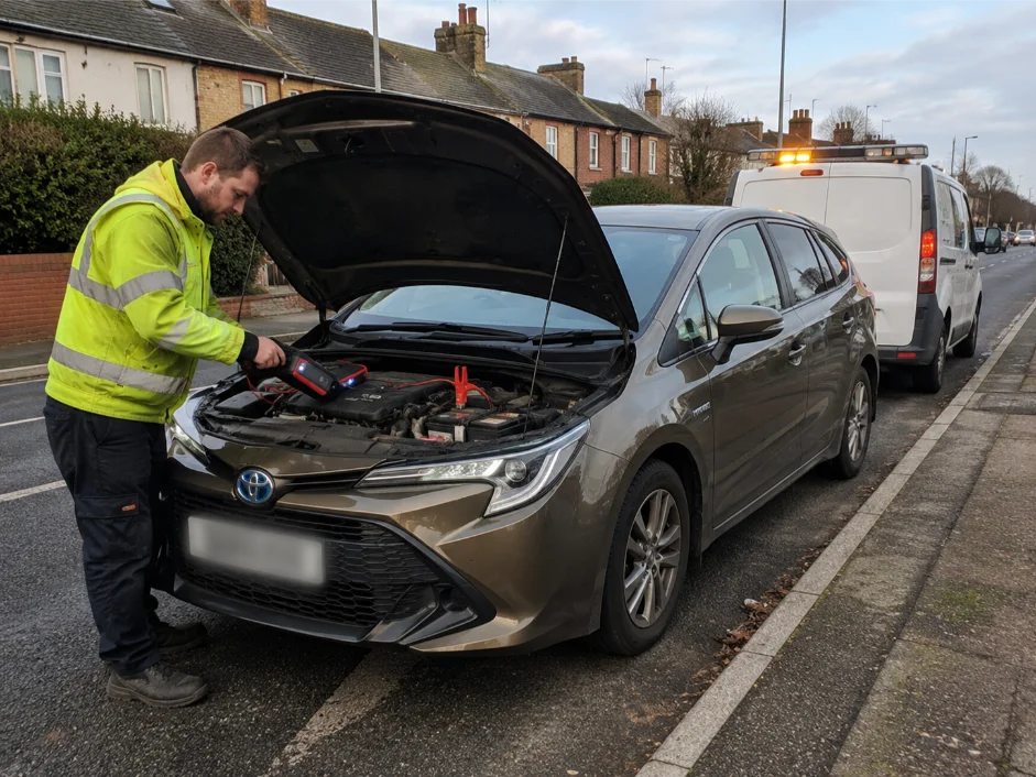 Toyota Corolla Touring Hybrid Battery Boost Roadside assistance Netherfield Nottingham