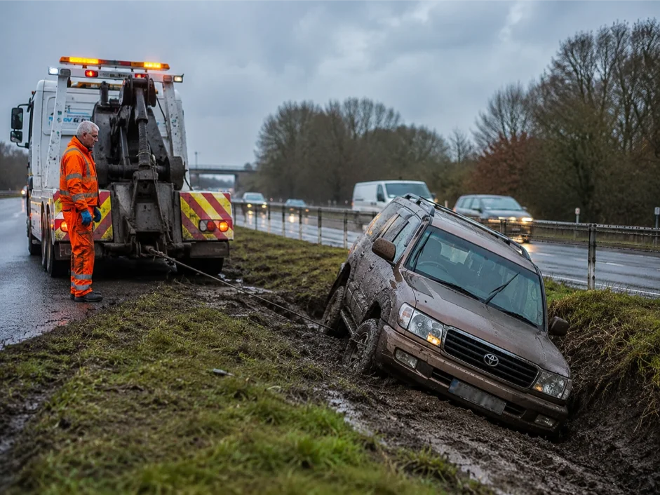 Toyota Land Cruiser winch Recovery A453 Ratcliffe