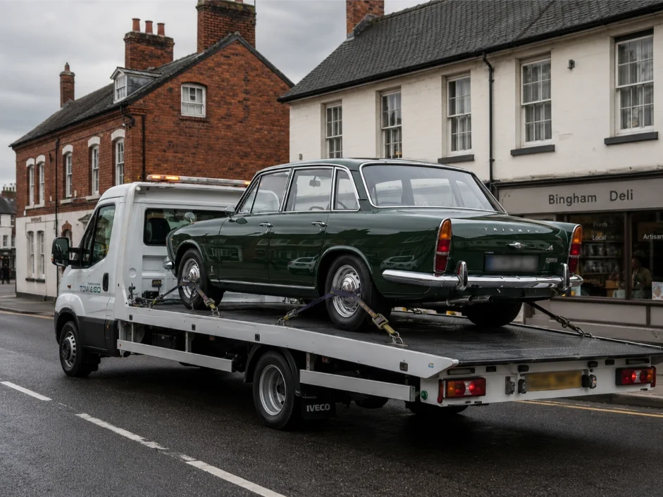 Triumph 2000 Classic Car Recovery Bingham Market Place