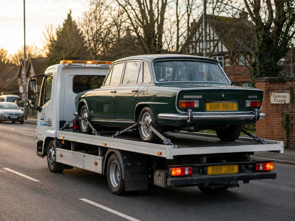 Triumph 2000 Classic Car recovery Gedling Village