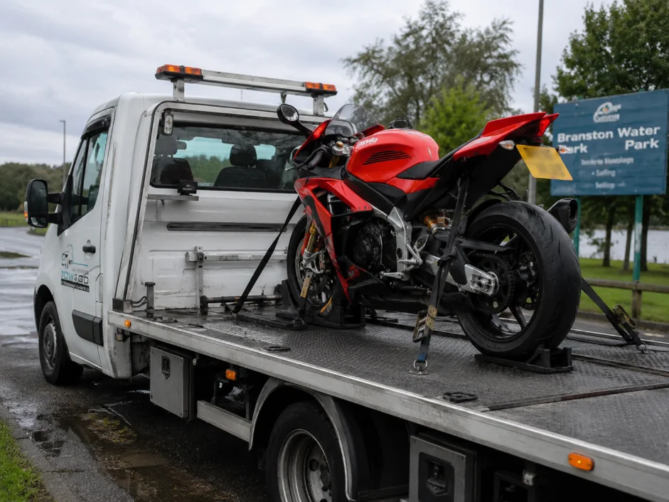 aprilia rsv4 motorbike recovery burton upon trent