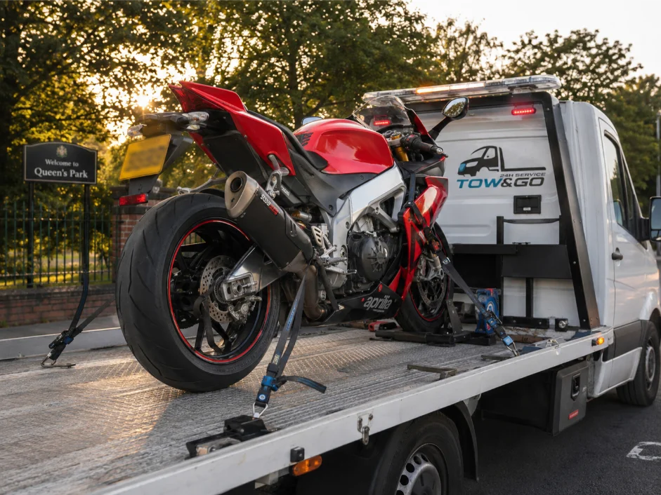 Aprilia RSV4 Motorbike Towing and Recovery Loughborough, UK