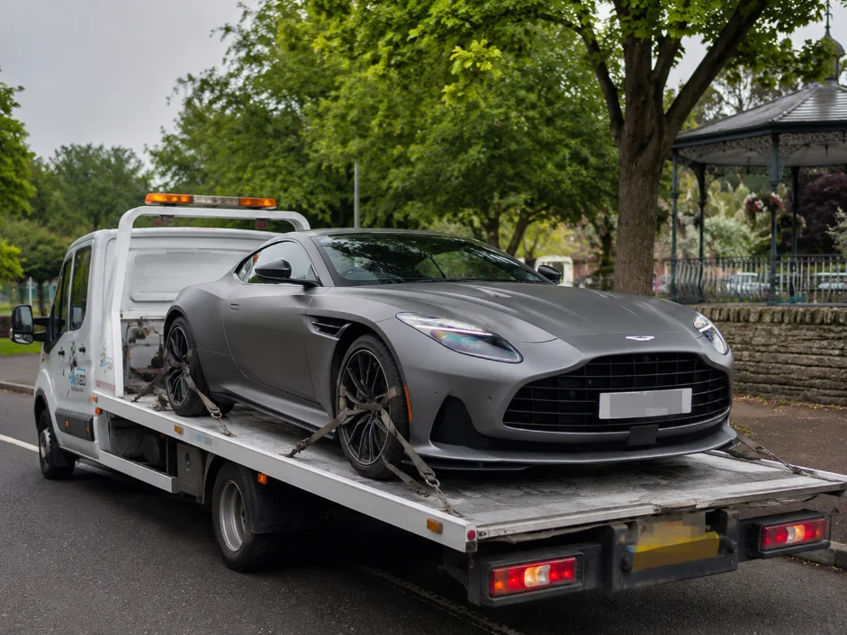 aston martin db12 luxury car recovery swadlincote