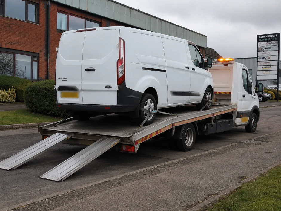 ford transit custom van recovery swadlincote