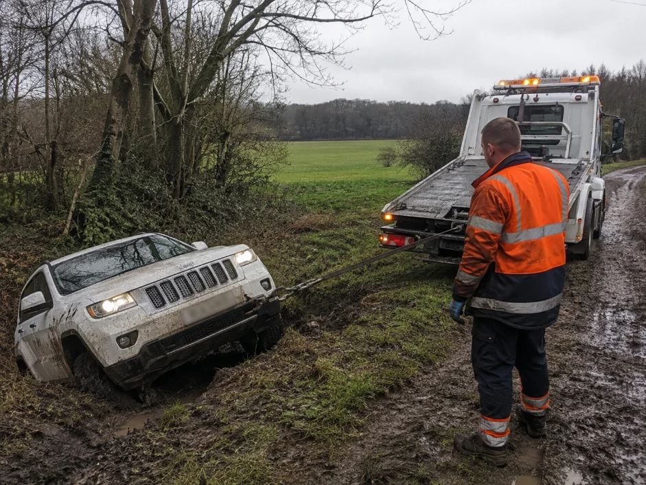 jeep grand cherokee winch recovery sandiacre