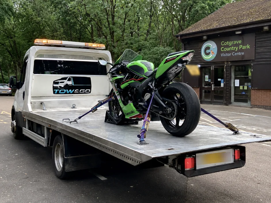 kawasaki ninja zx10r motorbike recovery cotgrave