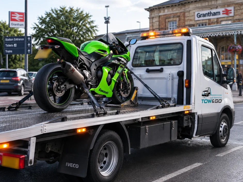 kawasaki ninja zx10r motorbike recovery grantham railway station