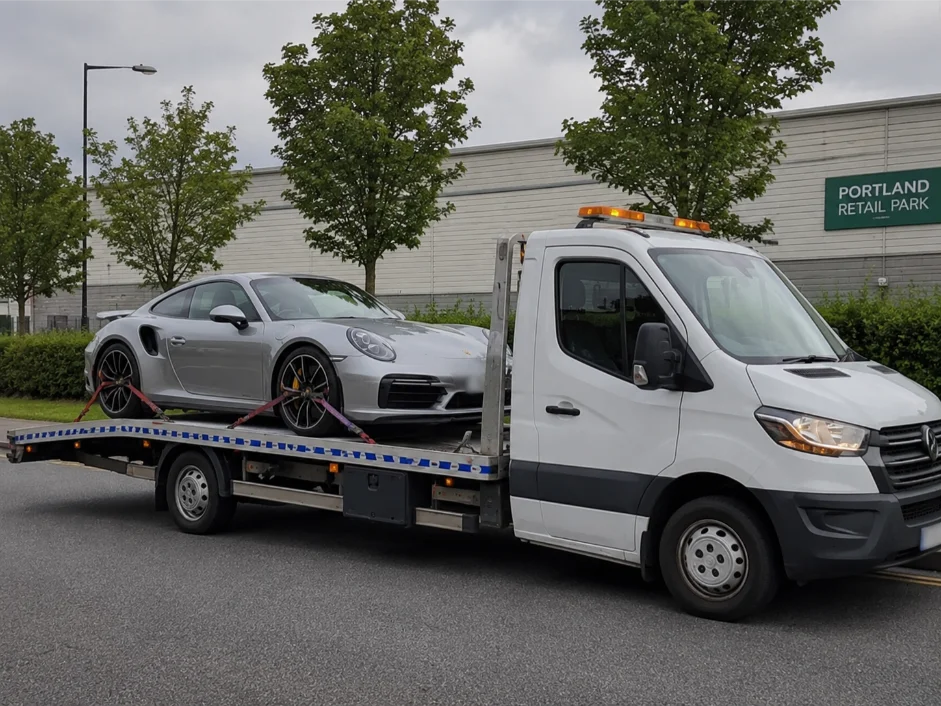 porsche 911 turbo s luxury car recovery kirkby in ashfield