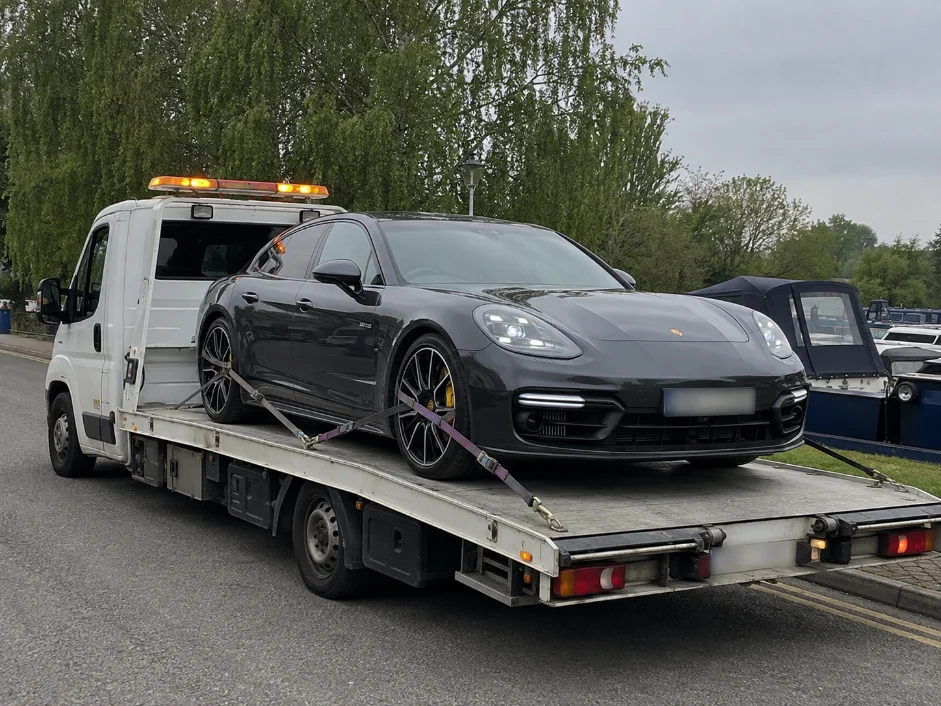 porsche panamera luxury car recovery kegworth
