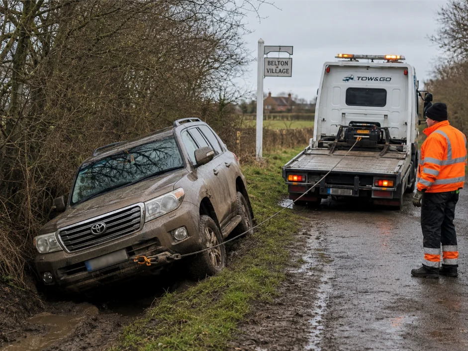 toyota land cruiser winch recovery belton village grantham