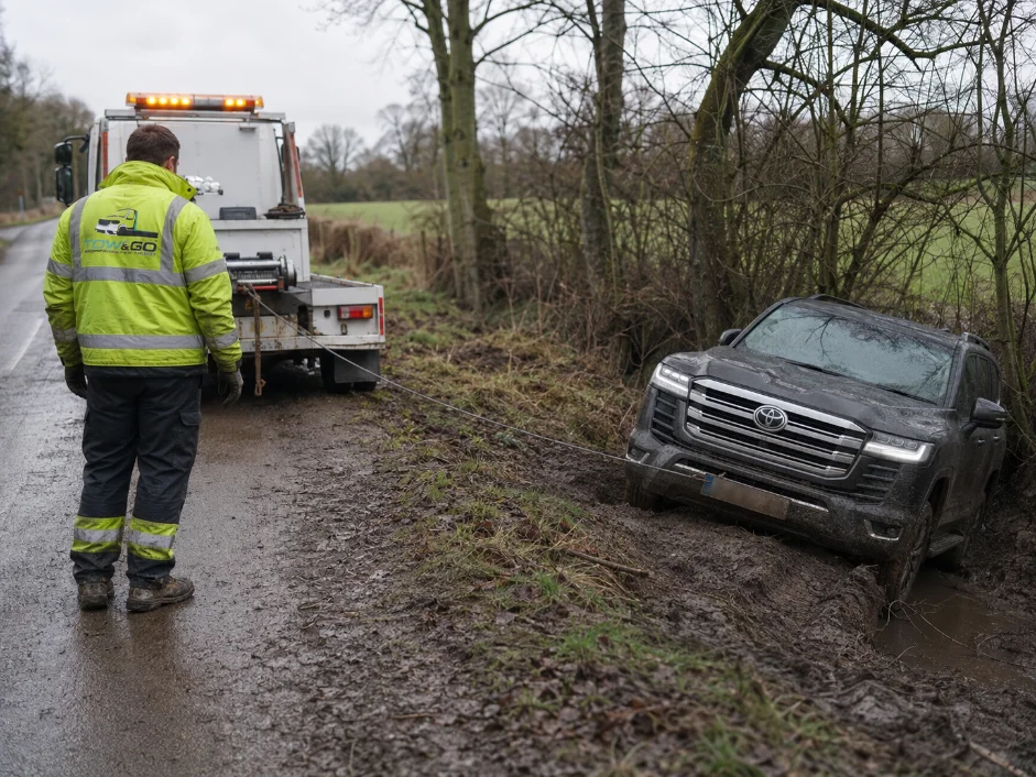 toyota land cruiser winch recovery southwell