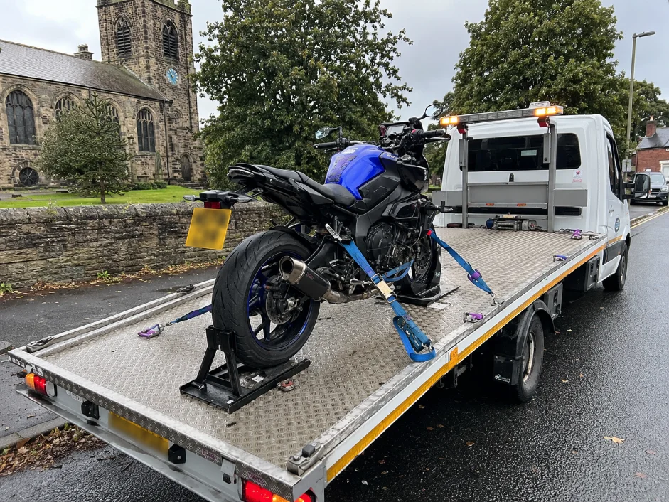 yamaha mt10 motorbike recovery sandiacre